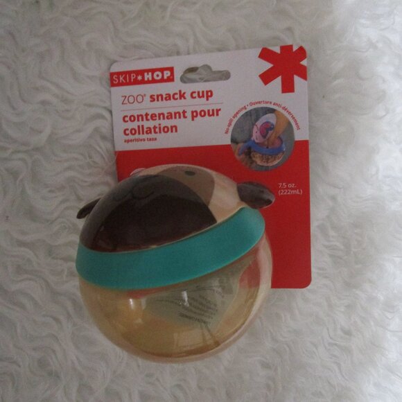 Skip Hop Zoo Snack Cup Kids Feeding Storage Pot Tub Age 12M+ NIP No spill - Picture 10 of 14